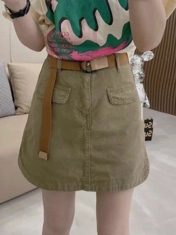 💕甜心大尺碼💕大尺碼a字牛仔裙褲女薄款2024夏新款大碼胖妹妹開叉半身裙防走光短裙子