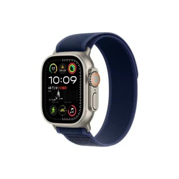 Apple Watch Ultra 2 (GPS + 行動網路) 49mm 原色鈦金屬錶殼/藍色越野錶環 送無線充電板