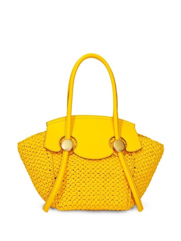 Proenza Schouler - Pipe raffia tote bag - women - Calf Leather/Raffia - One Size - Yellow