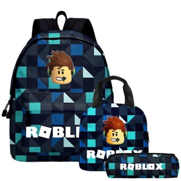 Roblox書包筆袋餐包套裝羅布樂思小學生初中生背包大容量旅行包