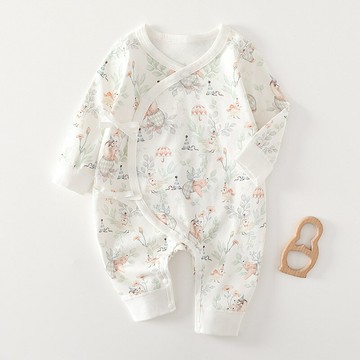 新生兒蝴蝶衣純棉春秋四季無骨A類新生嬰兒和尚服連體衣安陽童裝鑫弘-萌寶童裝可開發票