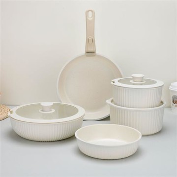 可拆卸手柄鍋具套裝不粘鍋三件套組合亞馬遜跨境熱銷六件套