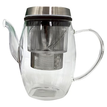 百貨King 優得 轉運泡茶壺 G-4048  600ml 耐熱玻璃壺身 不鏽鋼上蓋 304不鏽鋼內膽  1個