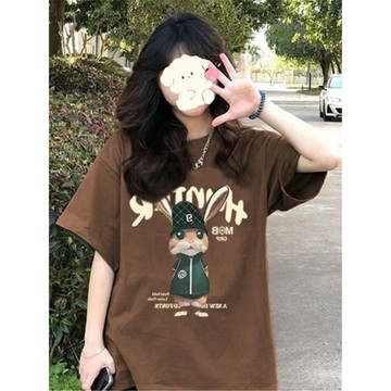【Veee】短袖 t恤 純棉 oversize 短袖上衣 夏季 休閒 顯瘦 原宿风 女生上衣 ins 風 韓國 t 衣服