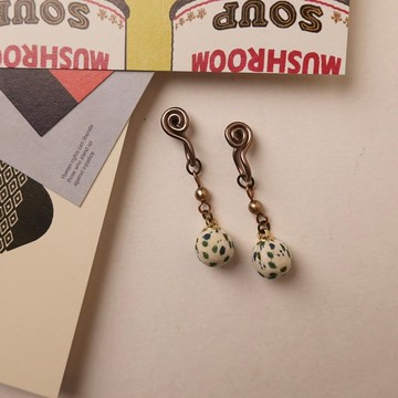 布布球 無痛耳夾 / 綠點點