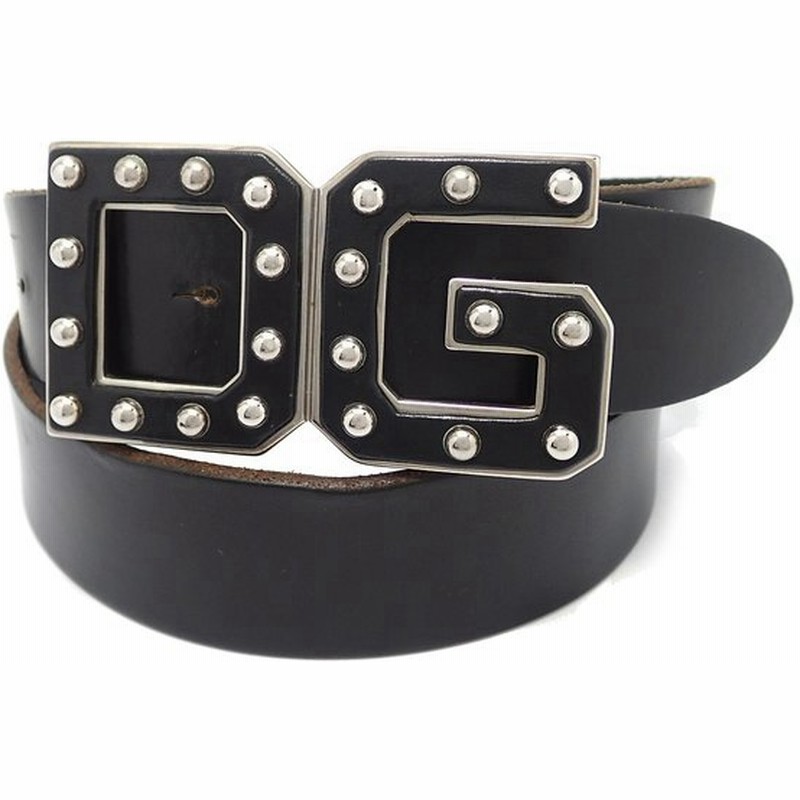Dolce Gabbana ドルチェ ガッバーナ D G ドルガバ レザー ベルト スタッズ ブラック メンズ 90cm K 通販 Lineポイント最大0 5 Get Lineショッピング
