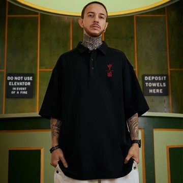 2025新款polo衫t恤胖子ins短袖潮牌寬松夏季大碼男裝加肥加大半袖