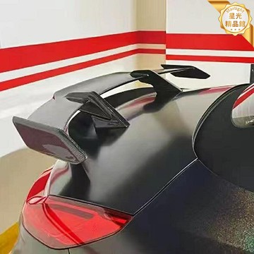 【免打孔粘貼】思域尾翼 改裝尾翼 汽車尾翼 跑車尾翼 寶馬尾翼 名爵尾翼 三廂車通用 碳纖維ABS材質 空氣動力學設計 提升運動感