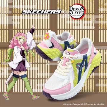 SKECHERS 女鞋 鬼滅之刃聯名款 休閒系列 休閒鞋 MONSTER EVO-DEMON SLAYER - 800036WMLT
