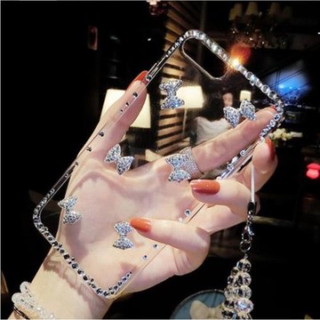 鑲鉆蝴蝶結適用iphone12手機殼14硅膠16透明13蘋果16Promax防摔11小眾15Promax女款15plus奢華高檔14Pro網紅