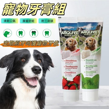 寵物牙膏 寵物牙刷 貓咪牙膏 狗狗牙膏 寵物潔牙套組 附3刷頭 寵物潔牙 寵物口腔清潔 狗狗洗牙 狗牙刷 貓咪牙刷