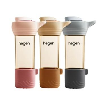 Hegen Lifestyle｜PPSU隨行輕量水瓶 450ml-巴黎灰（附矽膠提把和防滑套）(多款選擇)