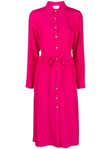 P.A.R.O.S.H. - belted button-up midid dress - women - Silk - S - Pink