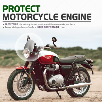 LJBKOALL T100 T120 摩托車擋風玻璃擋風板適用於 2016-2024 年凱旋 Bonneville