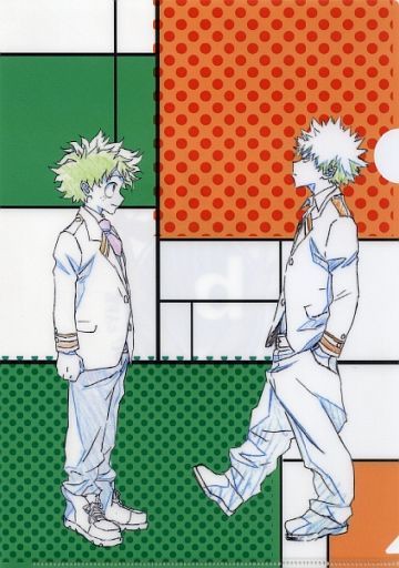 綠穀出久&爆豪勝己/LOGO A4組合清晰文件夾我的英雄學院