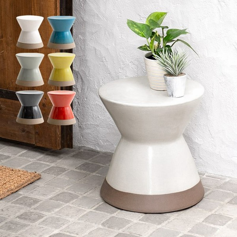 スツール おしゃれ 陶器 玄関スツール 椅子 花台 フラワースタンド 飾り台 屋内 屋外 腰掛け 北欧 ガーデンチェア 陶器製ミニスツール Otis オーティス 通販 Lineポイント最大0 5 Get Lineショッピング