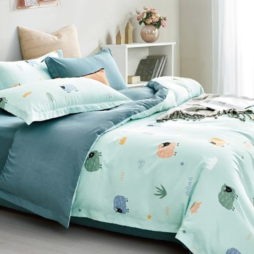 吸濕排汗3M科技天絲 / 鋪棉兩用被+鋪棉厚床包+鋪棉厚枕套 / 綿綿童話