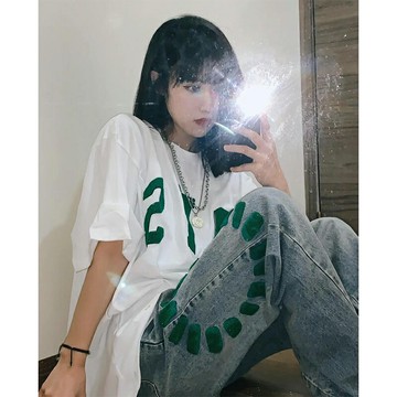 美式復古短袖t恤女夏季2022新款設計感小眾半袖vintage寬松上衣服