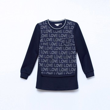 CLL巧玲瓏 LOVE滿版圓領長袖上衣 0543005