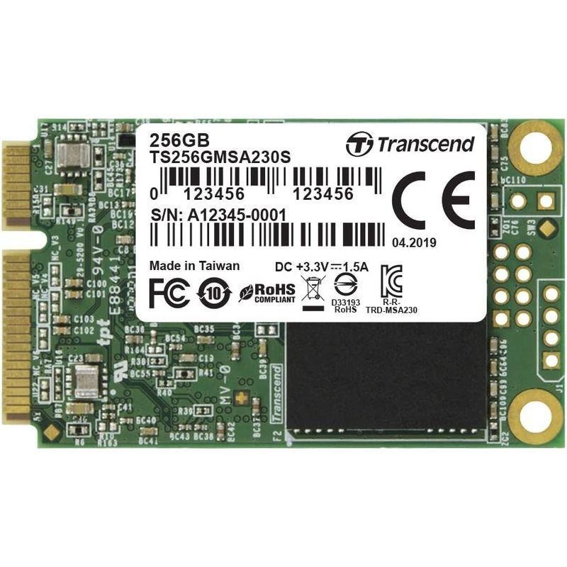 Transcend mSATA SSD 256GB SATA-III 6Gb/s DDR3キャッシュ搭載 3D TLC