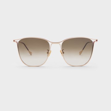 蝴蝶金屬框墨鏡