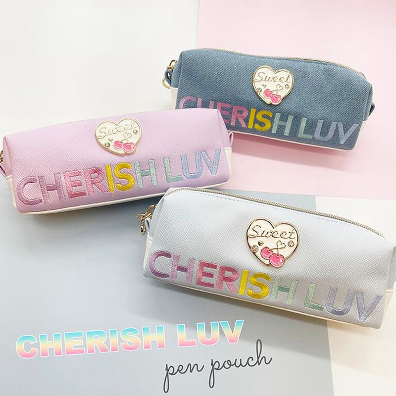 チェリー ペンケース ポーチ 小物入れ 雑貨 さくらんぼ ペン入れ コンパクト 韓国 おしゃれ かわいい 進学 就職祝い 女の子 レディース 文房具 筆箱 プレゼント 通販 Lineポイント最大get Lineショッピング
