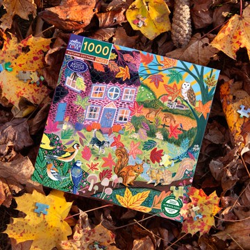 eeBoo 1000片拼圖 - Autumn Cottage 秋天小屋