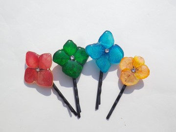 Annys workshop 幸福手作飾品，繡球花髮夾 (現貨)