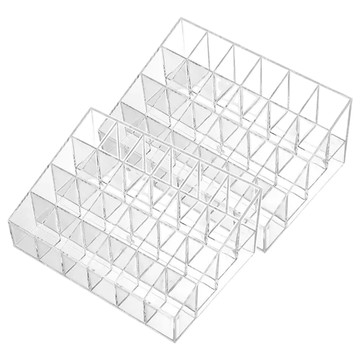 口紅收納架 24格  分類收納  單格容量  透明清晰  2個
