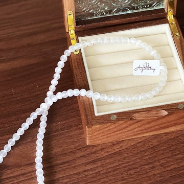 月光丨高品貓眼透石膏三圈手串