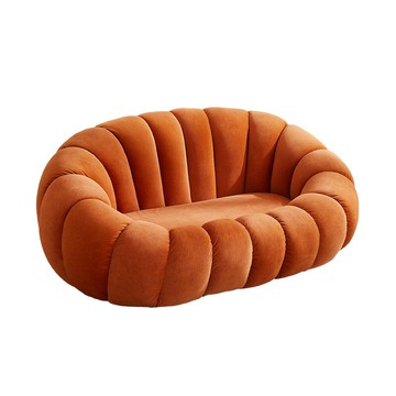 北歐羊羔絨懶人沙發客廳南瓜沙發小戶型美容院接待網紅款簡約現代【0113103DD】