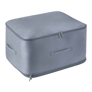 可壓縮擠壓式收納袋 灰色 防塵防潮 衣物整理  中  1入  1個