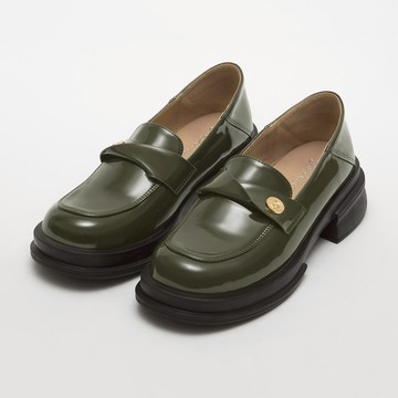 D+AF 低調貴族．小錢幣扭結方頭樂福鞋