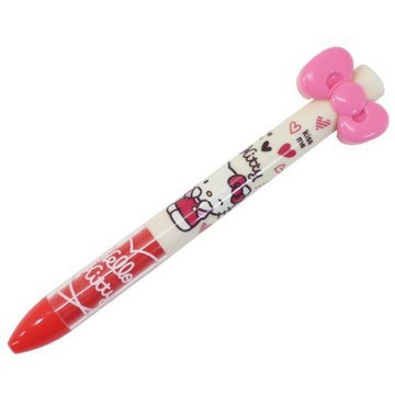 【震撼精品百貨】Hello Kitty 凱蒂貓~日本SANRIO三麗鷗 KITTY 2C筆/2用原子筆-愛心*68917
