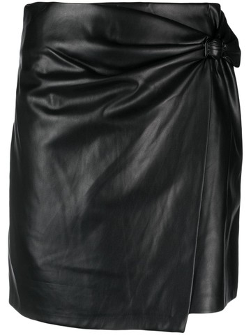 DKNY - mid-rise wrap miniskirt - women - Polyester/Polyurethane - 8 - Black
