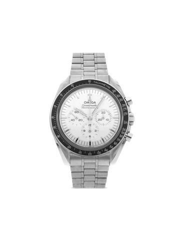 OMEGA - pre-owned Speedmaster Moonwatch Professional 42mm - men - 18kt White Gold/Sapphire - One Size