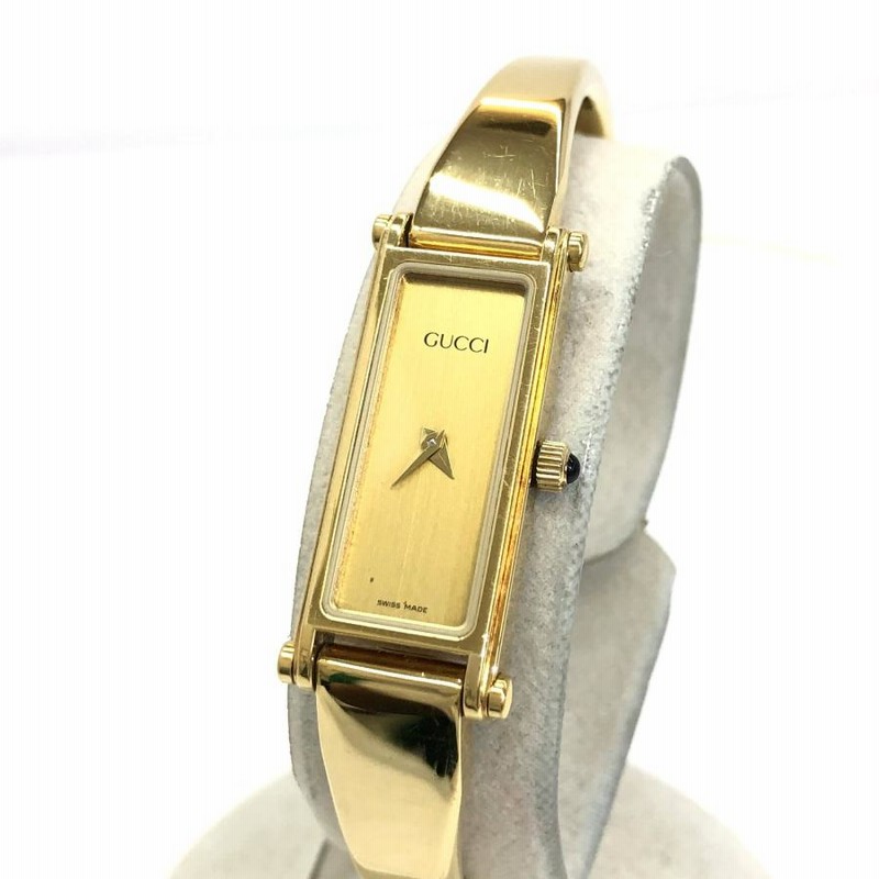 中古 GUCCI グッチ 腕時計 アナログ クォーツ 1500L ゴールド 文字盤  