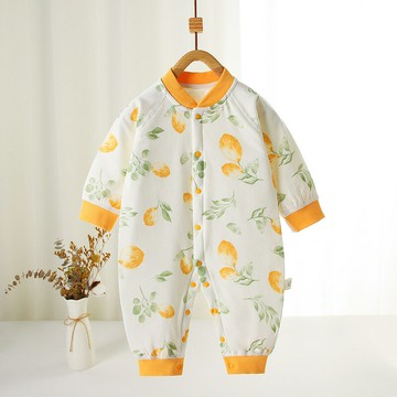 秋冬夾棉嬰兒連體衣男女寶寶衣服新生兒40克棉服外出哈衣家居爬服鑫弘-萌寶童裝可開發票