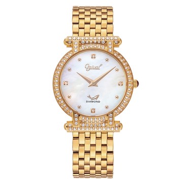 Ogival 愛其華 星空禮讚珠寶淑女腕錶 380-52DLR 白母貝金帶