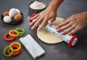 天然大理石可調厚度直式麵棍