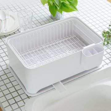 YOHAKU  多功能可調式碗盤瀝水架8件套組-多色可選 暖灰