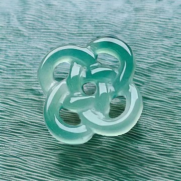 【結‧緣】冰藍水翡翠吉祥結吊飾 | 天然翡翠A貨 | 送禮