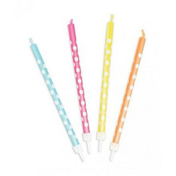 法國ScrapCooking彩點小蠟燭 12入