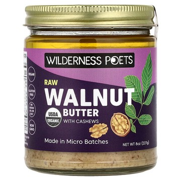 Wilderness Poets, 未加工核桃腰果醬，8 盎司（227 克）