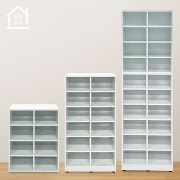 1.7尺開放式塑鋼鞋櫃 置物櫃 收納櫃 防水塑鋼家具 開棚鞋櫃(8格/12格/20格)【巧沐家具】