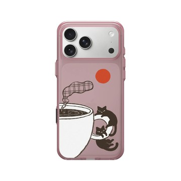 iPhone 17 Pro Max Clear (相機按鈕) 晶醺玫 - ilovedoodle (Lim Heng Swee) - Coffee Cat: 喵喵遊樂場