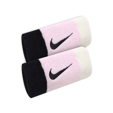 Nike 護腕 Swoosh Doublewide 白 橘 吸汗 毛巾布 寬版 籃球 網球 球類 運動護腕 N000158664-1OS