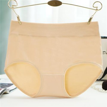 特大碼內褲女加肥三角褲中腰舒適純棉面料檔收腹純色中老年胖媽媽