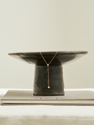 FLEDGE 18K鑽石搖曳項鍊（玫瑰K金）