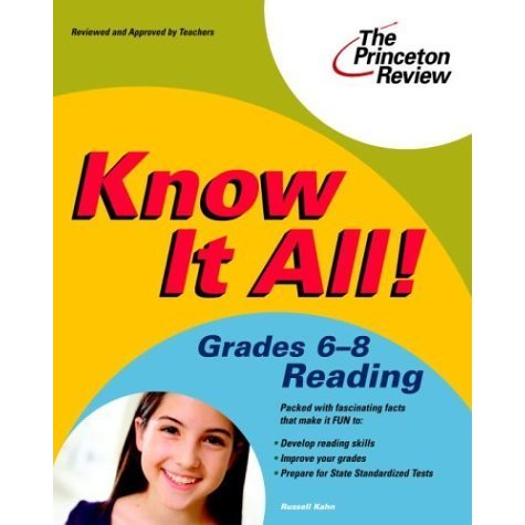 Know It All! Grades 6-8 Reading (K-12 Study Aids)